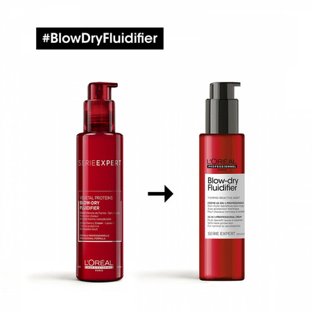 L'OREAL Blow-Dry Fluidifier krem termoochronny 10w1 przeciw puszeniu się włosów 150ml